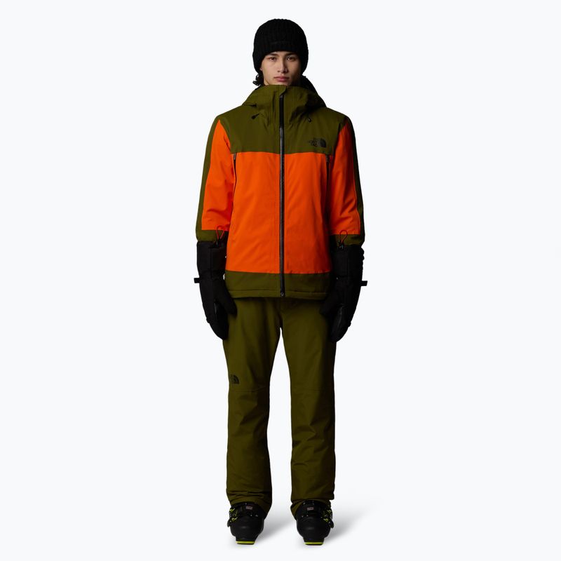 Men's ski jacket The North Face Mount Bre orange/forest olive 2