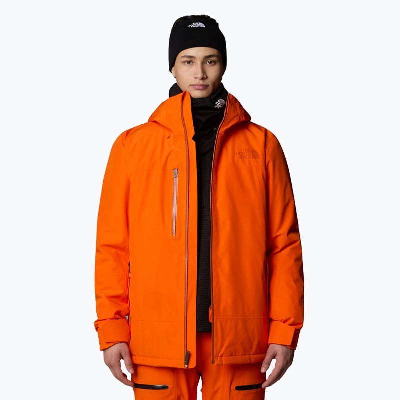 Men's ski jacket The North Face Descendit orange 4