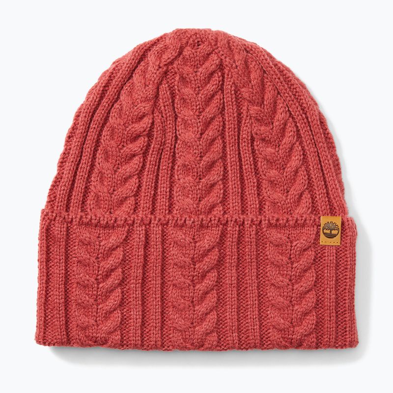 Women's winter beanie Timberland Cable Beanie garnet rose