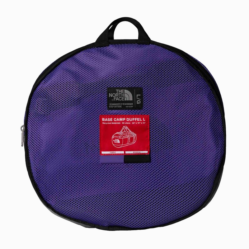 The North Face Base Camp Duffel L 95 l peak purple/black travel bag 3