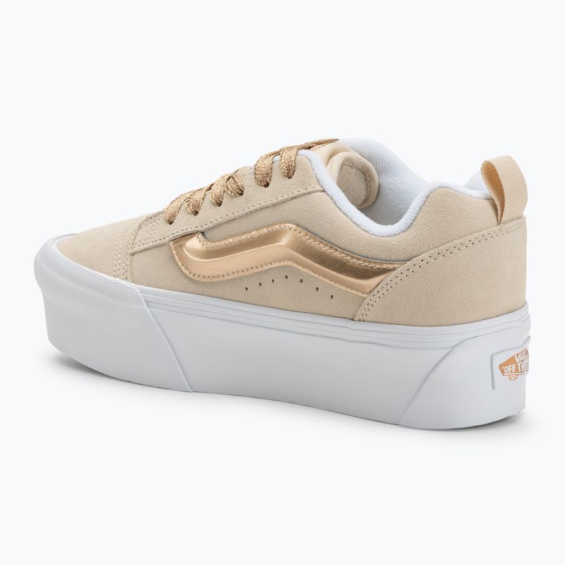 Vans Knu Stack High Shine gold shoes 3