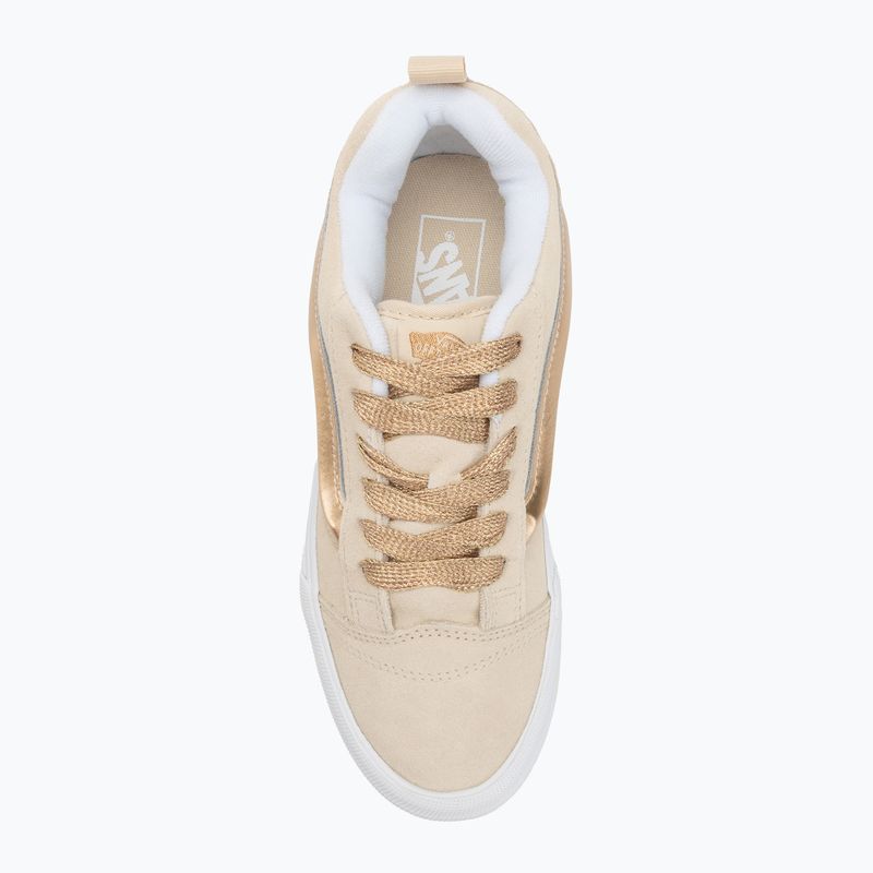 Vans Knu Stack High Shine gold shoes 5
