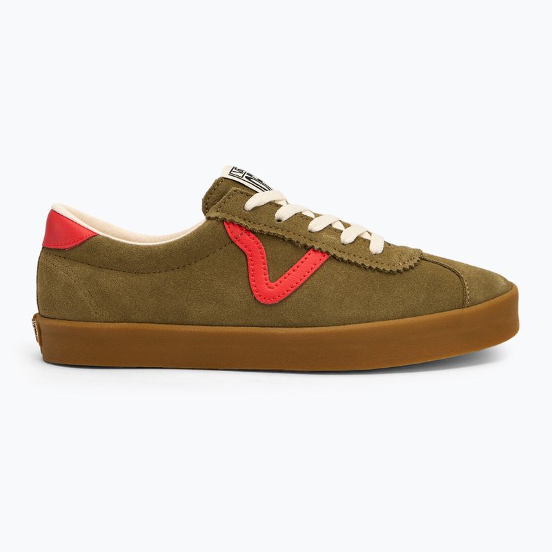 Vans Sport Low gum pop olive/red shoes 2