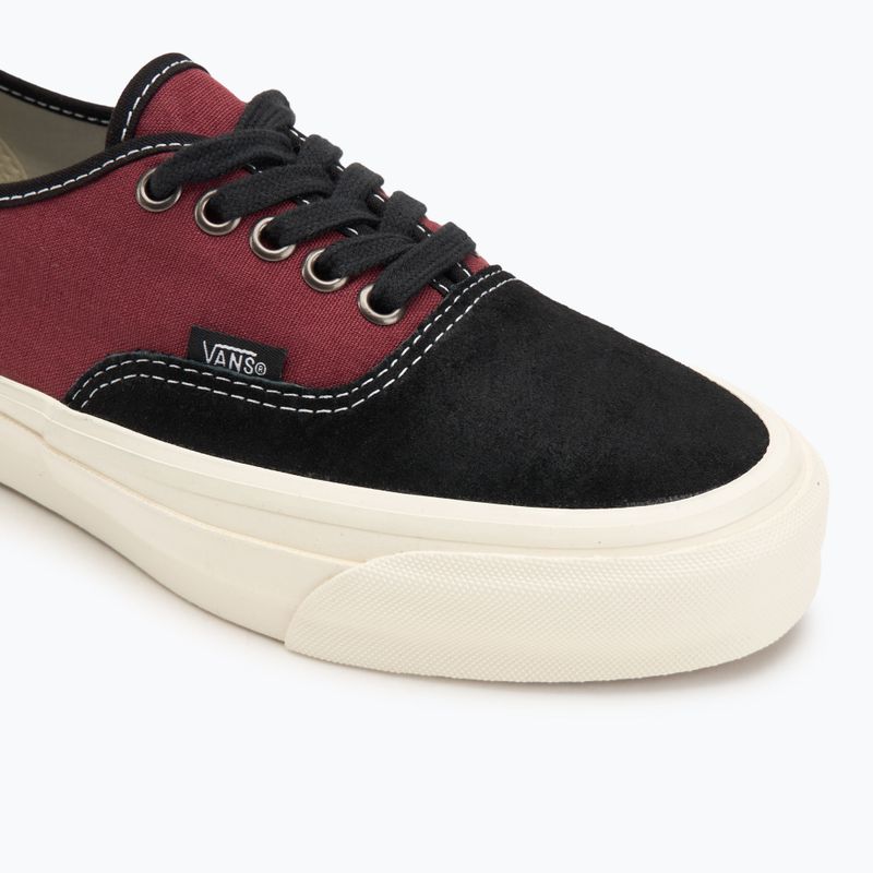 Vans LX Authentic Reissue 44 black toe/madder brown shoes 7