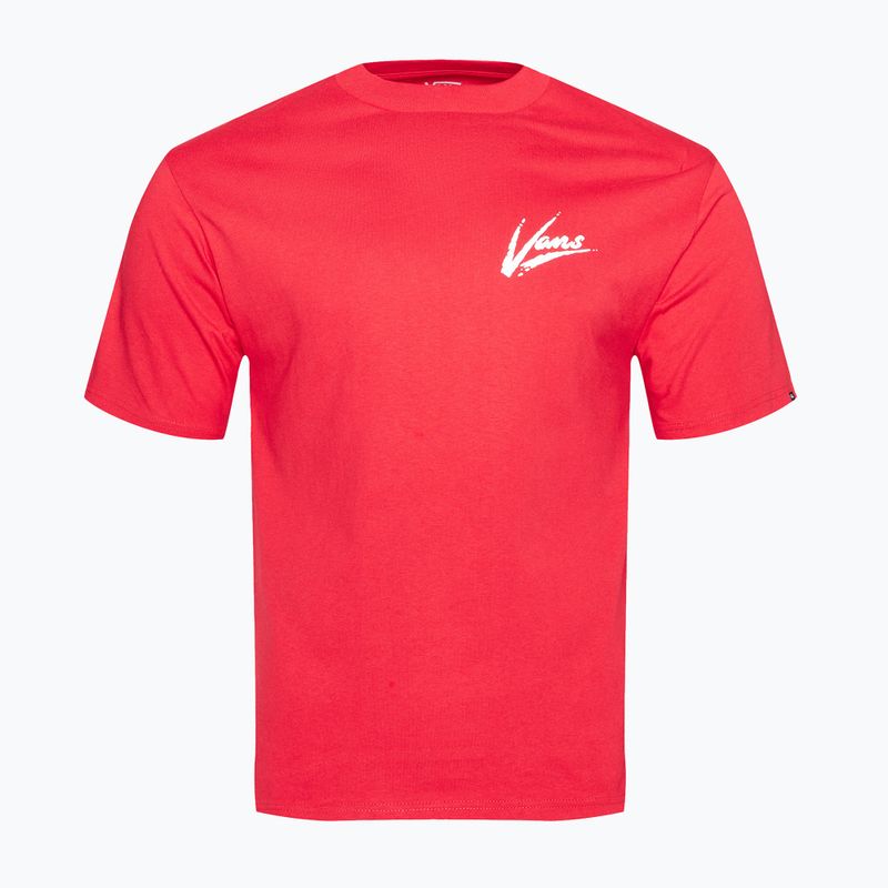 Men's Vans Dettori Loose Fit racing red/ marshmallow t-shirt