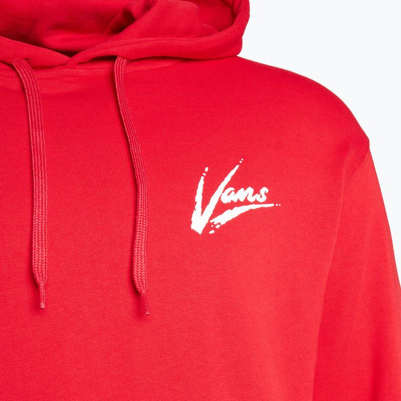 Men's Vans Dettori Loose Pullover sweatshirt racing red/marshmallow 3