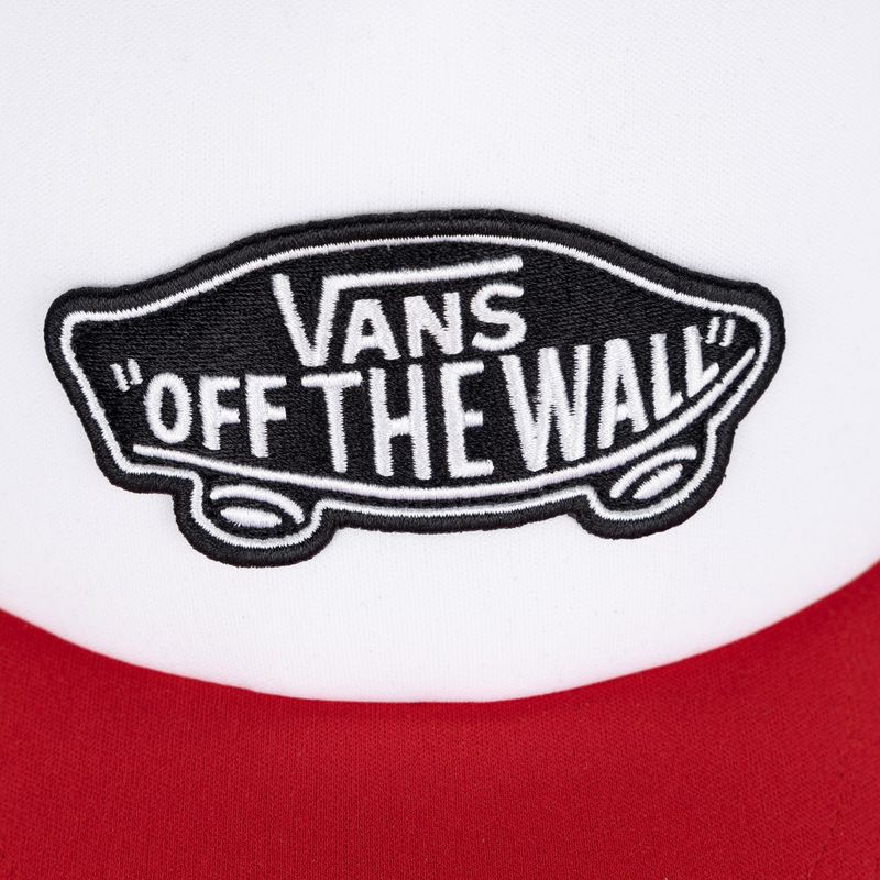 Men's Vans Classic Patch Curved Bill Trucker racing red cap 3