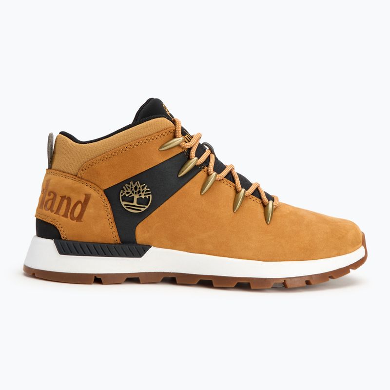 Timberland men's Sprint Trekker Mid Lace wheat nubuck/black shoes 2