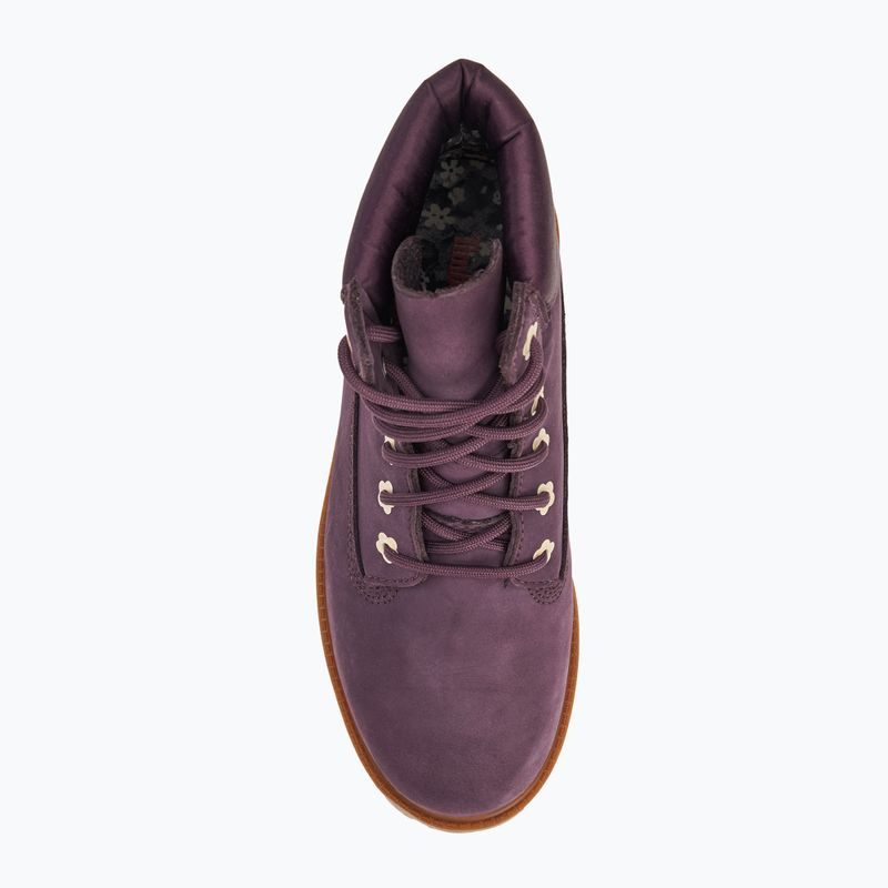 Timberland Premium 6 In Lace dark purple nubuck children's shoes 5