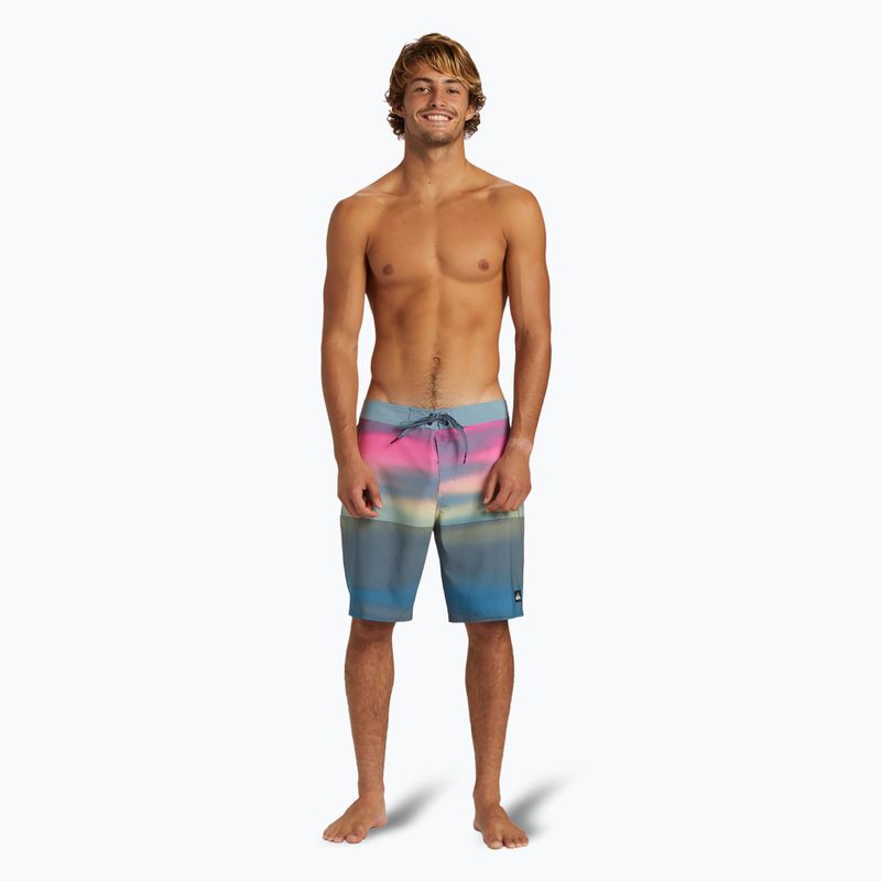 Quiksilver men's Highline Straight Leg 19" Prism Pink swim shorts 2