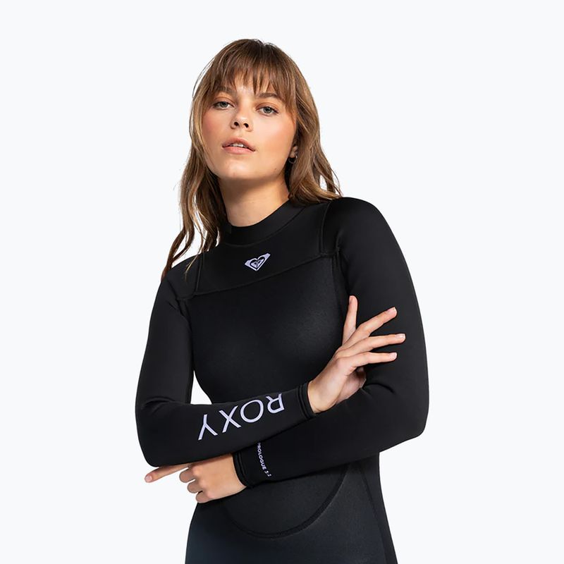 Women's wetsuit ROXY 3/2 mm Prologue Back Zip Flock black 4