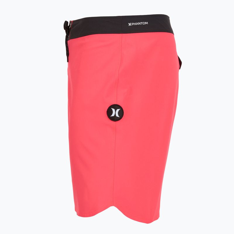 Men's Hurley Phantom Block Party 18" swim shorts neon pink 3