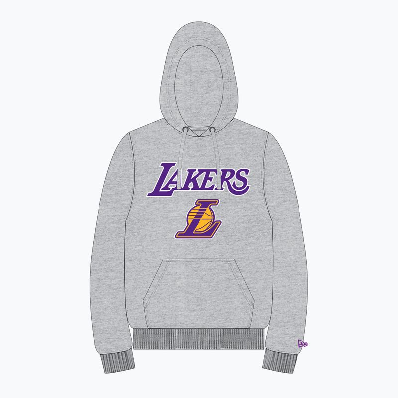 Men's New Era NBA Regular Hoody Los Angeles Lakers grey med 6