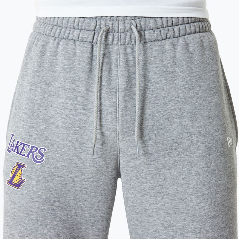 Men's trousers New Era NBA Essentials Jogger Los Angeles Lakers grey med 4