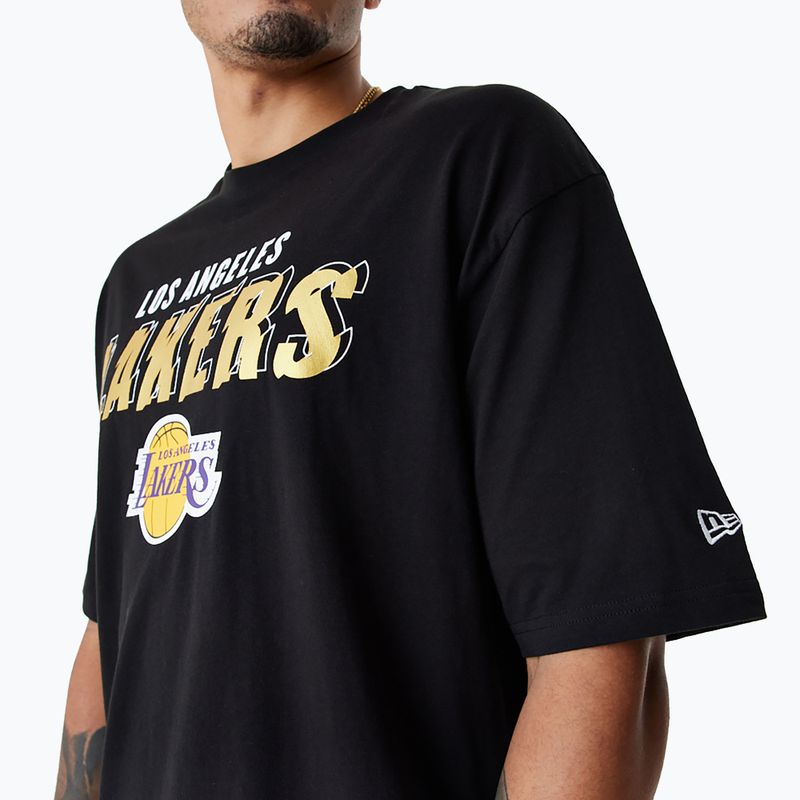 Men's New Era Team Script OS Tee Los Angeles Lakers black 5