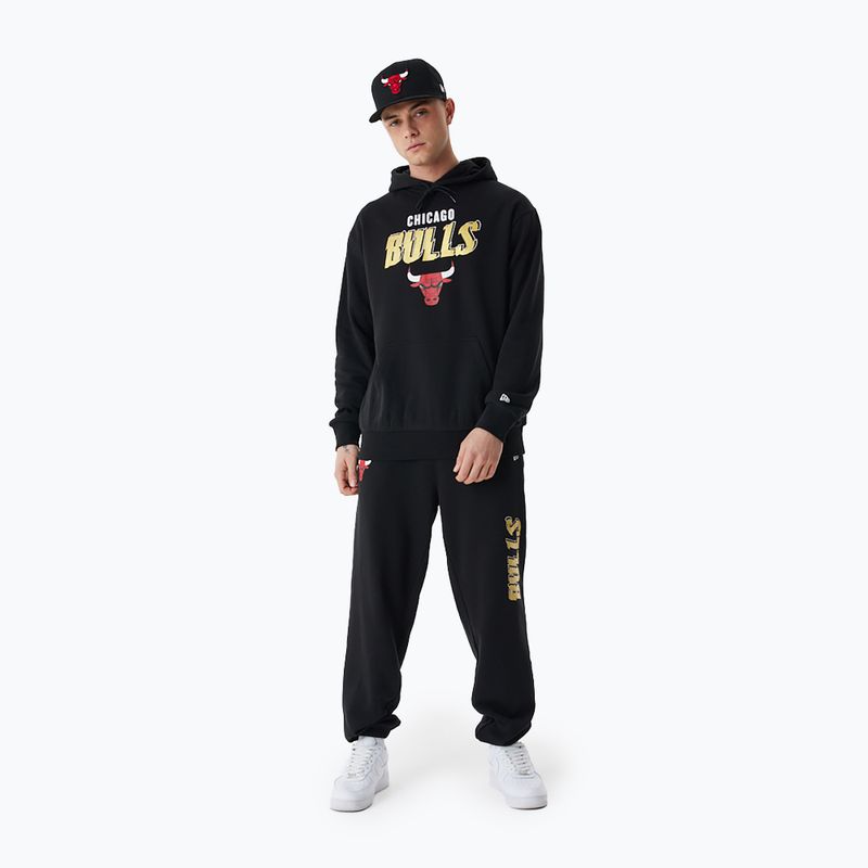 Men's New Era Team Script OS Hoody Chicago Bulls black 3