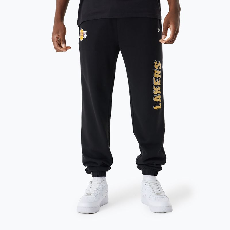 Men's trousers New Era NBA Team Script Jogger Los Angeles Lakers black