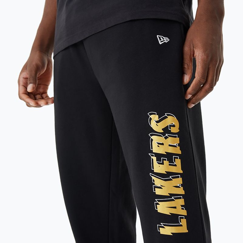 Men's trousers New Era NBA Team Script Jogger Los Angeles Lakers black 5