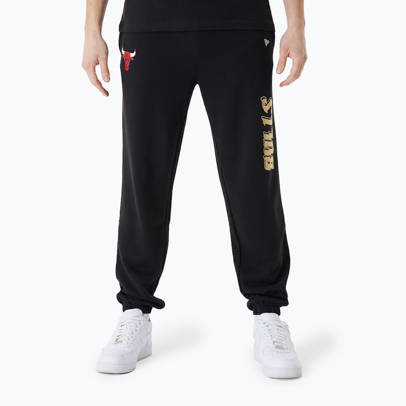 Men's trousers New Era NBA Team Script Jogger Chicago Bulls black