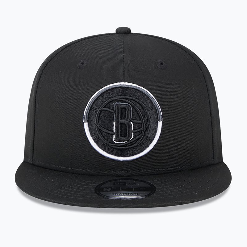 New Era Split Logo 9Fifty Brooklyn Nets cap black 3