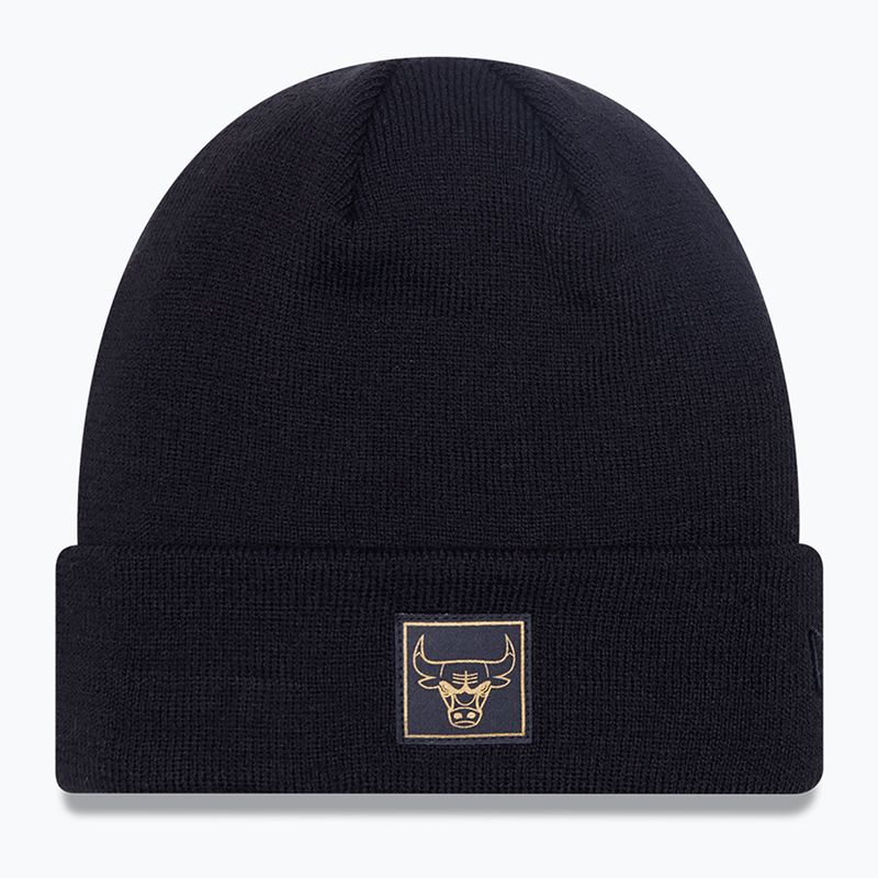 New Era Metalic Badge Cuff Knit Chicago Bulls winter cap black