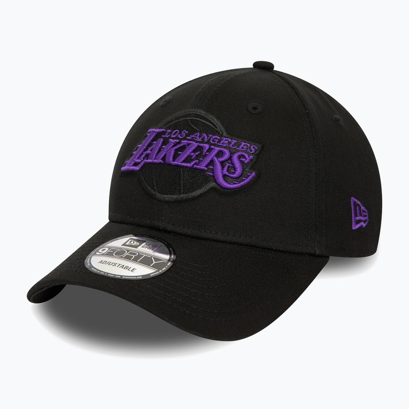 Men's New Era Side Patch 9Forty Los Angeles Lakers baseball cap black 2