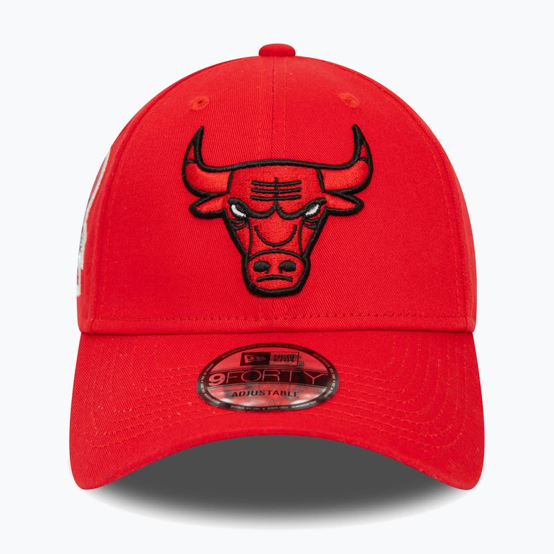 Men's New Era Side Patch 9Forty Chicago Bulls baseball cap red 3