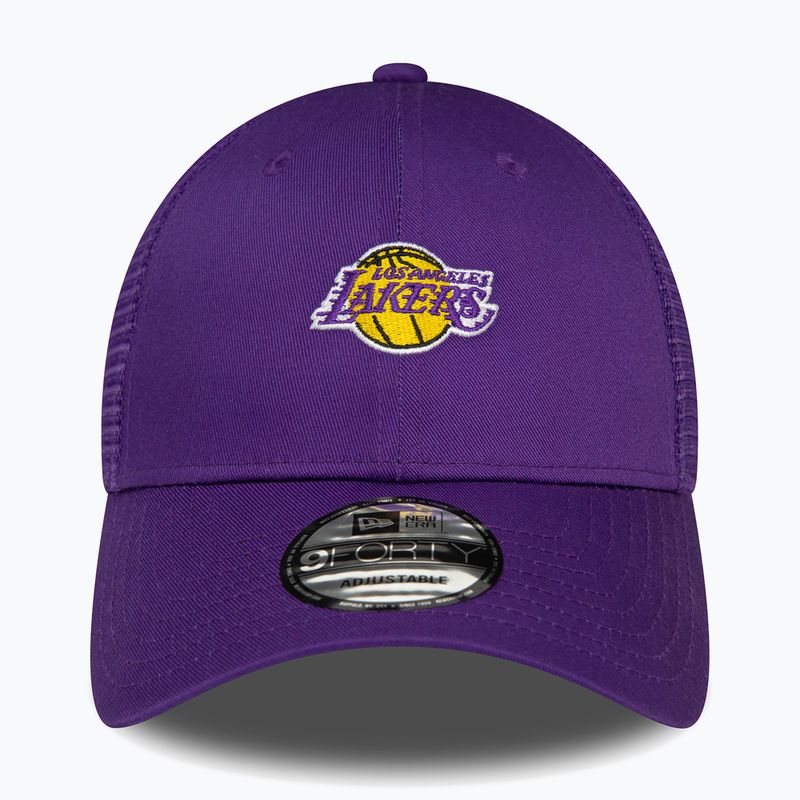 Men's New Era Home Field 9Forty Trucker Los Angeles Lakers baseball cap purple 3