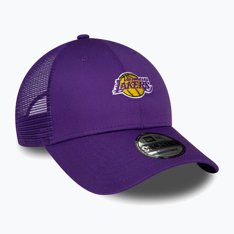 Men's New Era Home Field 9Forty Trucker Los Angeles Lakers baseball cap purple