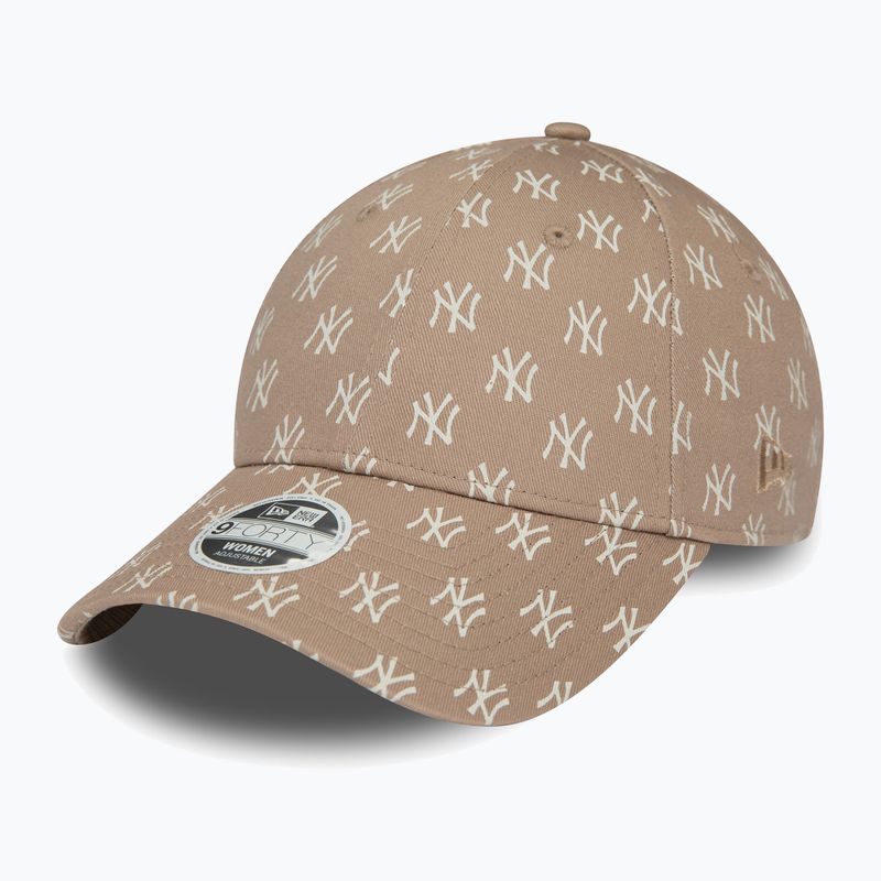 Women's New Era Monogram 9Forty New York Yankees pastel brown baseball cap 2