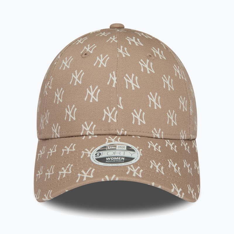 Women's New Era Monogram 9Forty New York Yankees pastel brown baseball cap 3