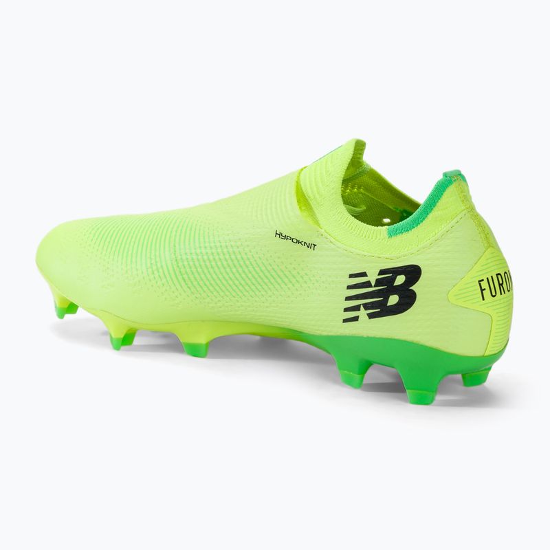 Men's football boots New Balance Furon Pro FG V7+ bleached lime glo 3