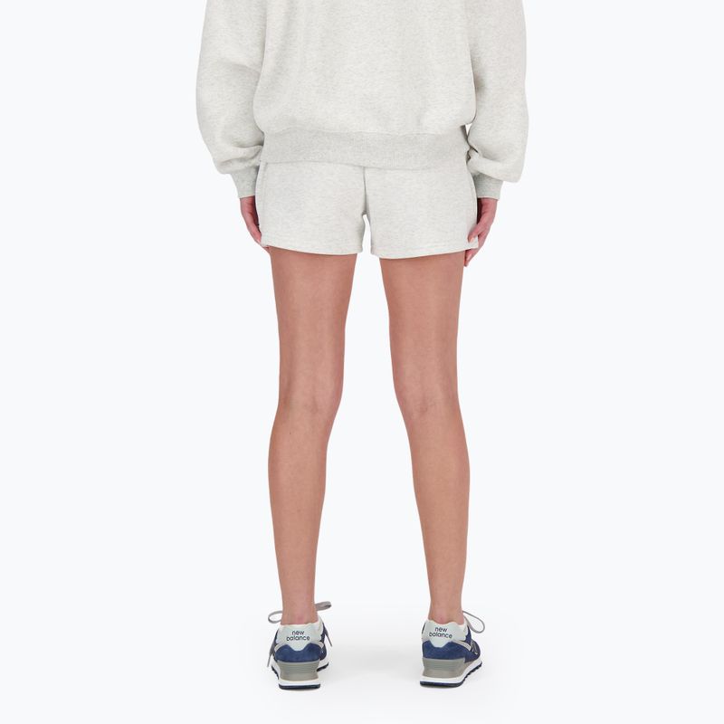 Women's New Balance French Terry ash heather shorts 3