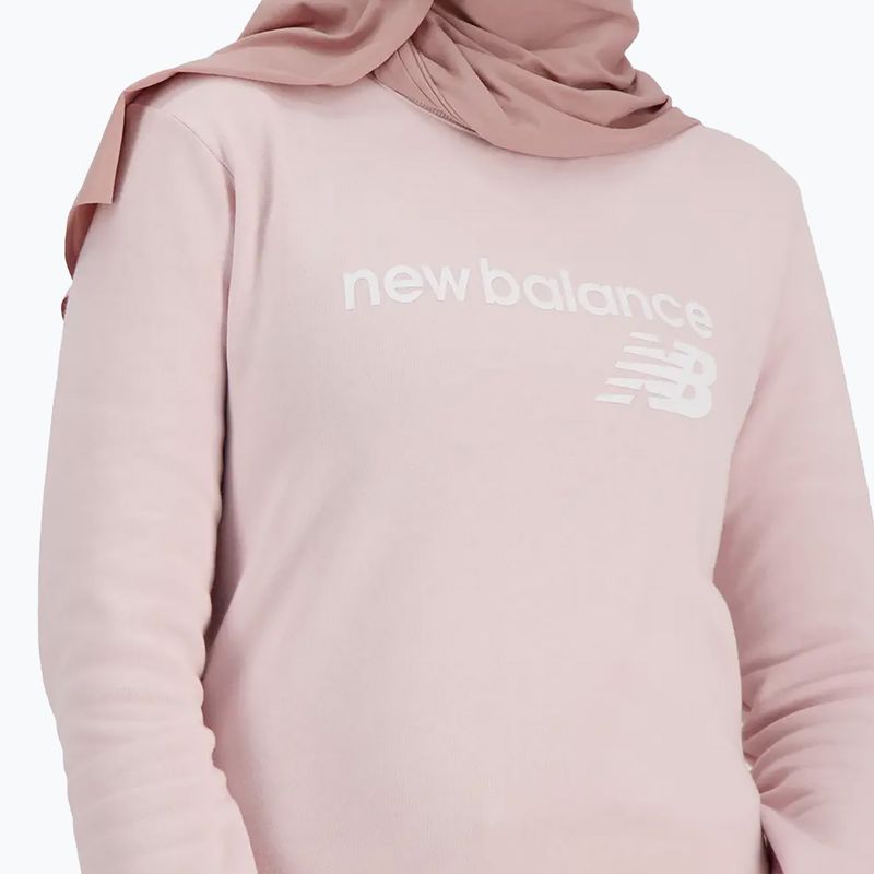 Women's New Balance Classic Core Fleece Crew stone pink sweatshirt 5