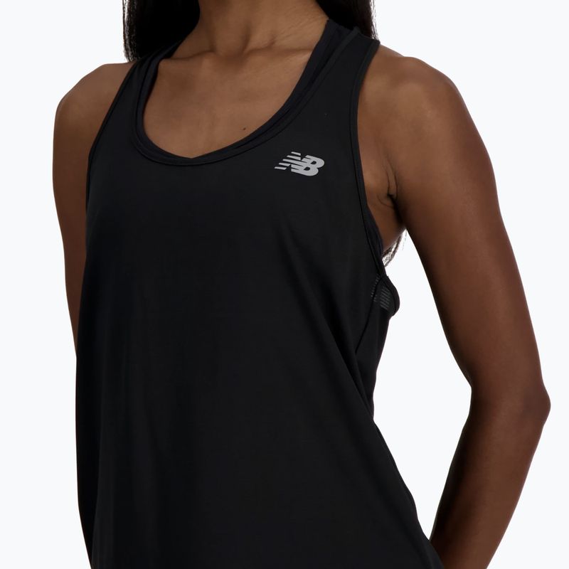 Women's running top New Balance Sport Essentials Tank black/white 3