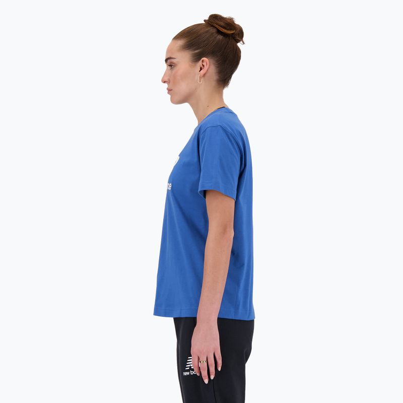 Women's New Balance Jersey Stacked Logo T-Shirt blueagat 2