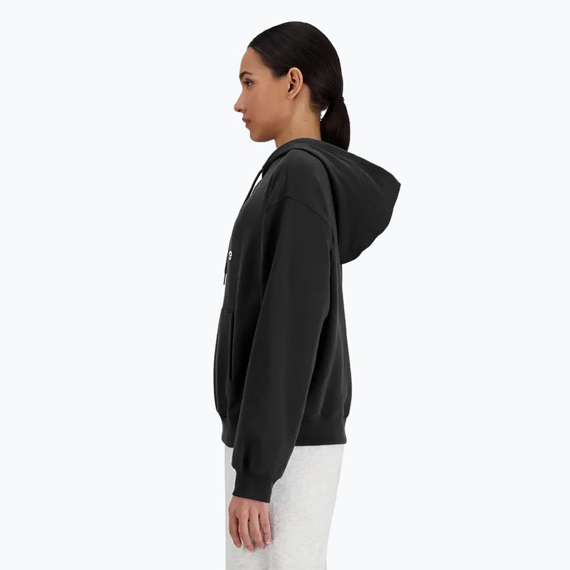 Women's New Balance French Terry Stacked Logo Hoodie black 3