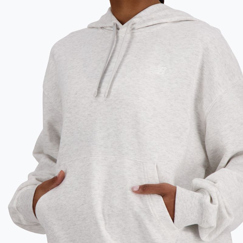 Women's New Balance French Terry Small Logo Hoodie ash heather 4