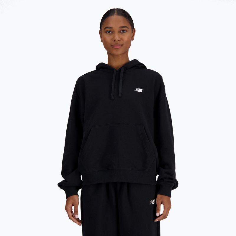 Women's New Balance French Terry Small Logo Hoodie black