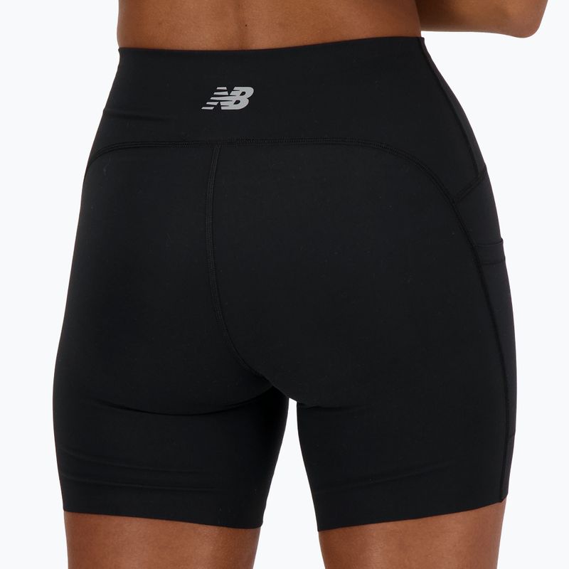 New Balance women's shorts Sleek Pocket High Rise 6" black 5