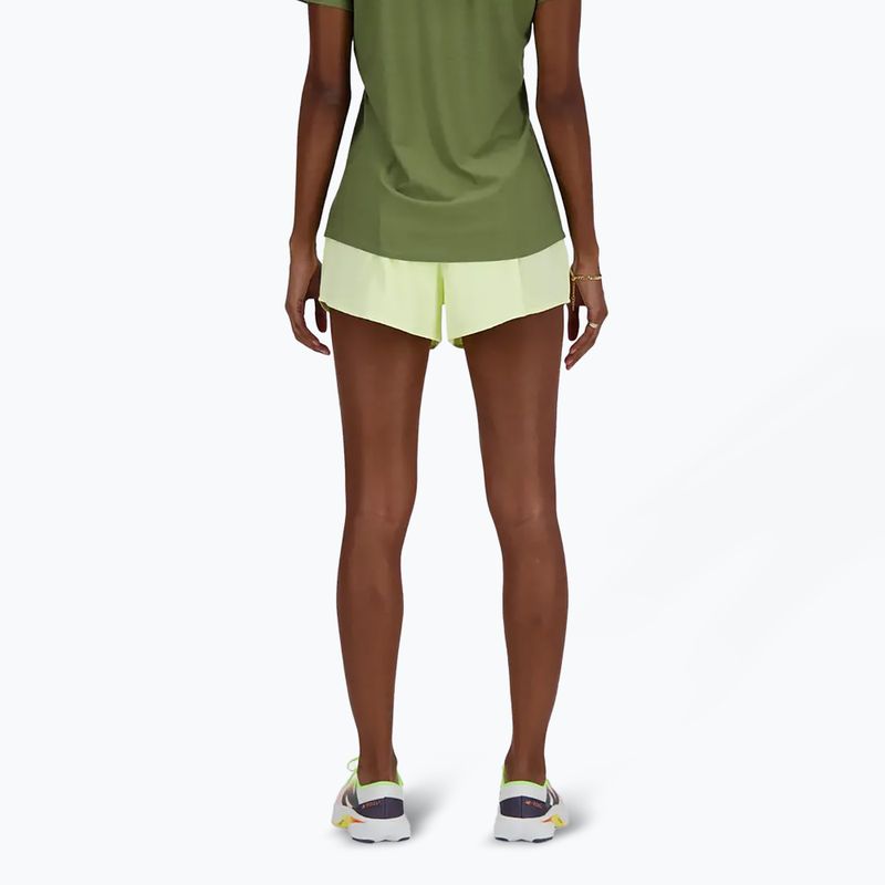 Women's New Balance RC Seamless 3 Inch lime light running shorts 2