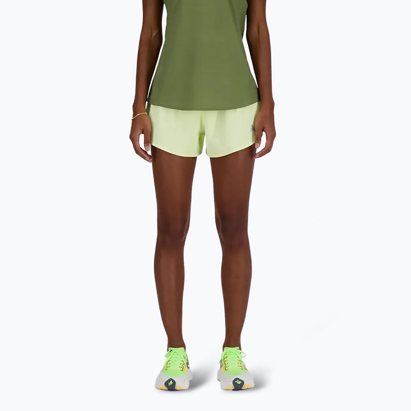 Women's New Balance RC Seamless 3 Inch lime light running shorts 3