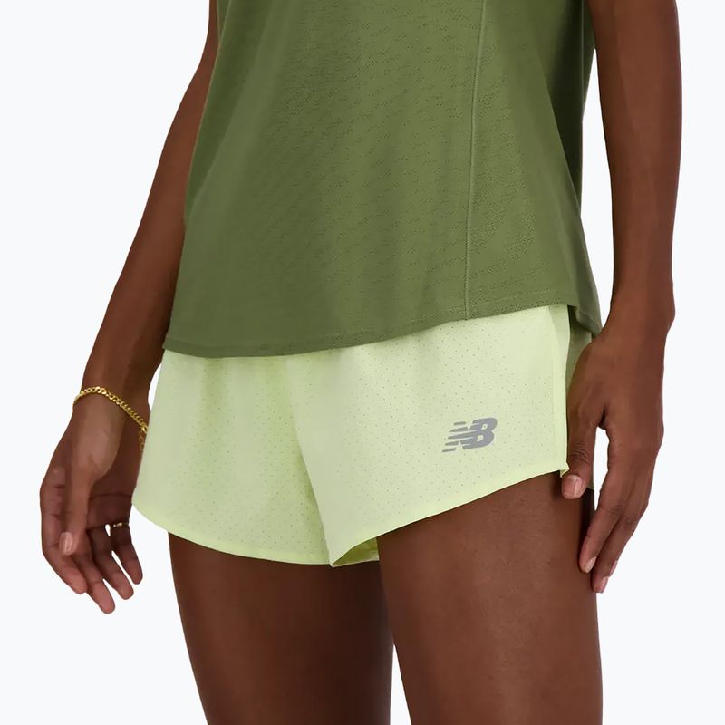 Women's New Balance RC Seamless 3 Inch lime light running shorts 5