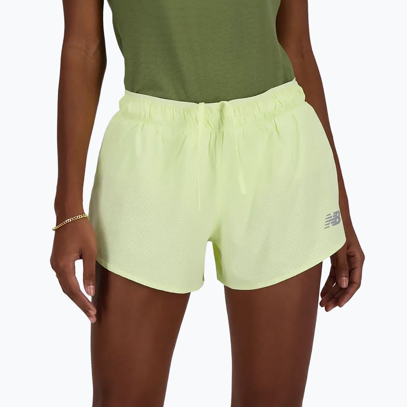 Women's New Balance RC Seamless 3 Inch lime light running shorts 6