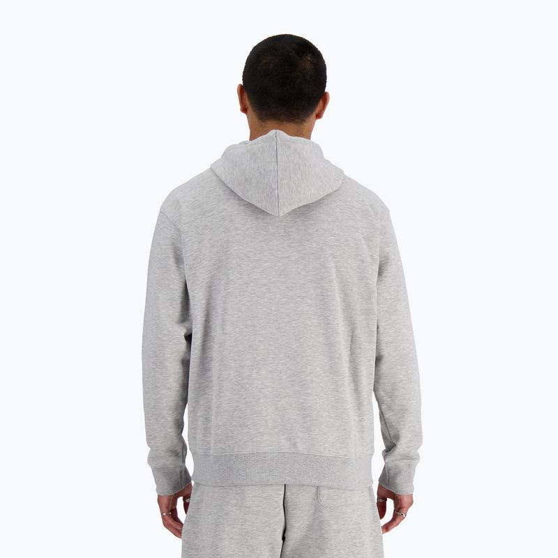 Men's New Balance Stacked Logo French Terry Hoodie athletic grey 8