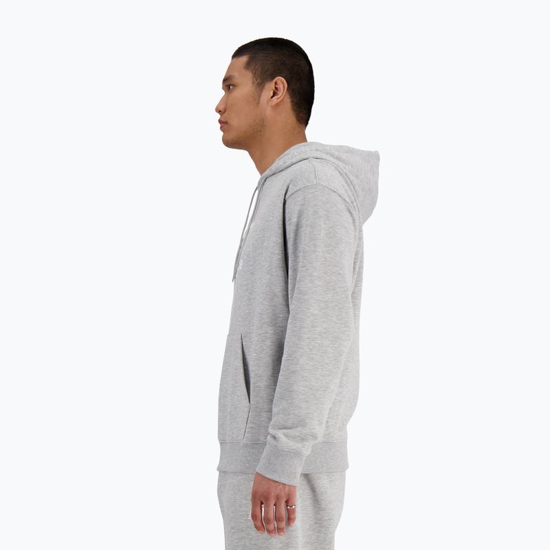 Men's New Balance Stacked Logo French Terry Hoodie athletic grey 9
