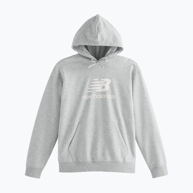 Men's New Balance Stacked Logo French Terry Hoodie athletic grey 3