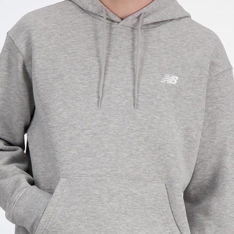 Men's New Balance Small Logo French Terry Hoodie athletic grey 4