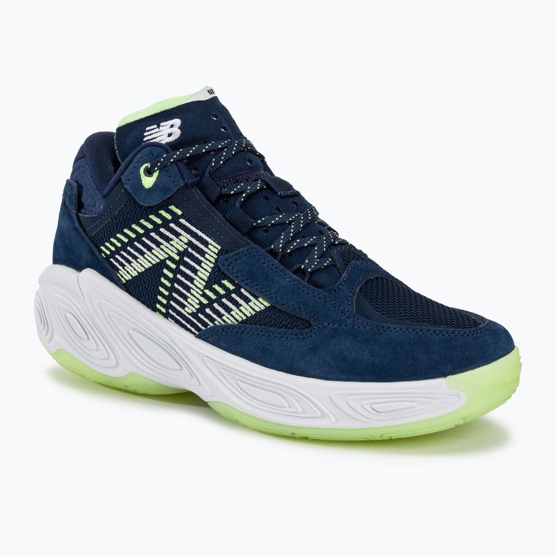 New Balance Fresh Foam BB v2 navy/lime basketball shoes