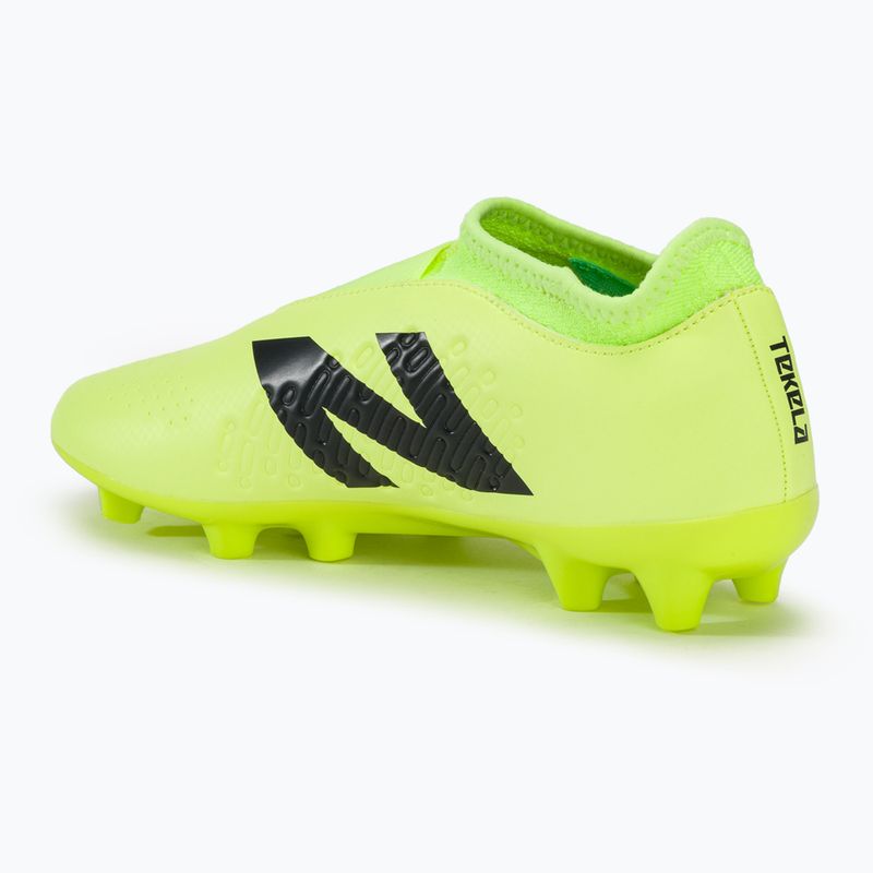 Children's football boots New Balance Tekela Magique JNR FG V4+ bleached lime glo 3